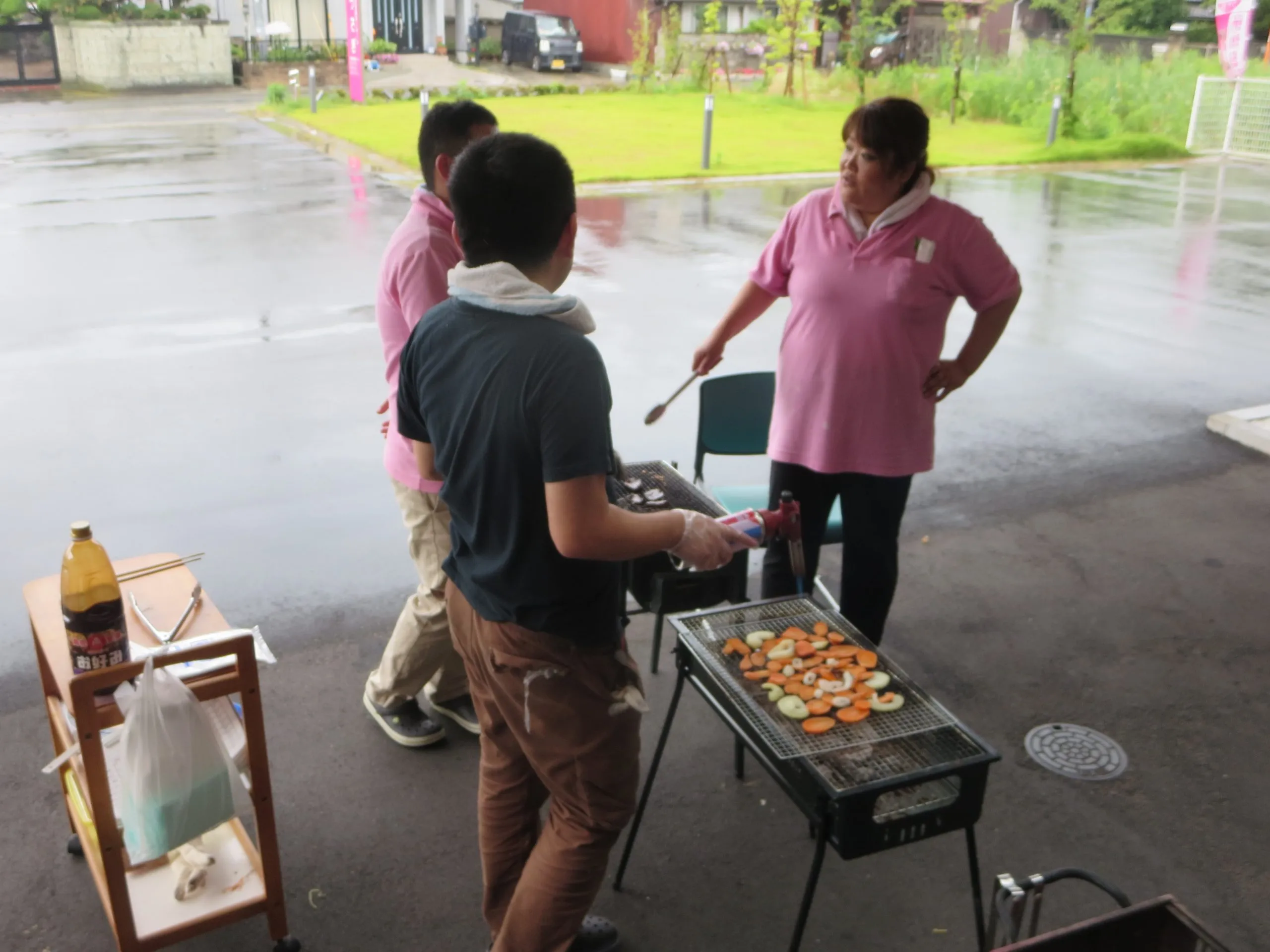 雨の日のBBQ～(*^。^*)